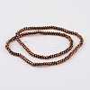 Rondelle Electroplate Non-magnetic Synthetic Hematite Beads Strands G-L436-01C-2