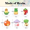 30Pcs Opaque Resin Imitation Food Cabochons CRES-CJ0001-59-2