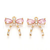 Brass Micro Pave Cubic Zirconia Pendants KK-N261-93B-G-1