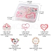 10Pcs 5 Styles Valentine's Day Theme Acrylic Pendants MACR-FS0001-40-5