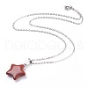 Natural & Synthetic Gemstone Pendant Necklaces NJEW-JN02159-2