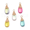 Frosted Glass Pendants PALLOY-JF00738-1