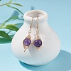 Natural Amethyst Braided Dangle Earring EJEW-JE04845-01-2