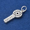 925 Sterling Silver Hollow Key Pendants STER-G045-19S-2