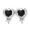 Rack Plating Alloy Glass Pendants X-FIND-I037-21P-03-2