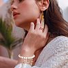 SUPERFINDINGS 8Pcs 8 Style Brass Micro Pave Clear Cubic Zirconia Pendants ZIRC-FH0001-25-5