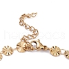 PVD Vacuum Plating 304 Stainless Steel Flat Round Link Chain Bracelets BJEW-I295-05B-G-2
