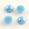 Pearlized Plated Opaque Glass Cabochons PORC-S801-6mm-37-1