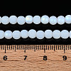 Frosted Imitation Jade Glass Beads Strands GLAA-T032-J4mm-MBB02-4