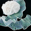 AHADERMAKER 10 Yards Polyester Pleated Lace Trim OCOR-GA0001-72A-8