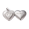 304 Stainless Steel Locket Pendants STAS-K197-05P-4