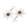 Gemstone Dangle Earrings EJEW-JE05765-5