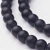 Natural Black Agate Beads Strands G-D543-4mm-1