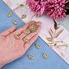 10Pcs Rack Plating Brass Micro Pave Clear Cubic Zirconia Pendants ZIRC-SZ0004-07-2