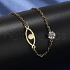 201 Stainless Steel Cable Chain Bracelets BJEW-H205-01B-G-3