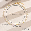 Bohemian Style Natural Shell & Brass & Glass Seed Beaded Necklace for Women Vacation Party PS4119-2-2