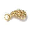 Brass Micro Pave Cubic Zirconia Charms ZIRC-F131-20G-3