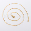 304 Stainless Steel Chain Necklaces MAK-N016-11G-2