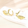 Brass Leaf Cuff Earrings EJEW-F369-01G-2