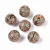 Printed Schima Wood Beads WOOD-N017-01D-1