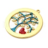 304 Stainless Steel Enamel Pendants STAS-S163-17G-2