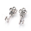 Tibetan Style Alloy Skeleton Key Pendants TIBEP-22625-AS-LF-2