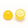 Natural Yellow Agate Cabochons G-P393-R17-8MM-2