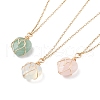 Gemstone Heart Pendant Necklaces NJEW-JN03896-1