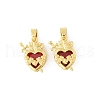 Brass & Glass Pendants KK-F900-01G-2