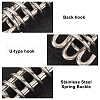 SUPERFINDINGS 6Pcs Stainless Steel Camping Tent Spring Buckle AJEW-FH0001-47-2