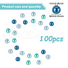 HOBBIESAY 100Pcs Ocean Mix Pearlized Glass Pearl Beads HY-HY0001-04A-2