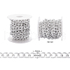 3m Aluminium Twisted Curb Chains CHA-YW0001-04S-2