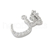 Rack Plating Brass Micro Pave Clear Cubic Zirconia Pendants KK-A224-03B-P-2