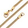 2.5MM 304 Stainless Steel Double Box Chain Necklaces NJEW-Q013-05G-2
