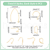 Unicraftale 48Pcs 8 Style 304 Stainless Steel Earring Hooks STAS-UN0022-81-3