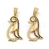 Brass Micro Pave Cubic Zirconia Pendants KK-H441-16G-2