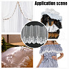 DELORIGIN 5 Yards Milk Fiber Gauze Embroidery Lace Ribbon Trims Fabric DIY-DR0001-57-7
