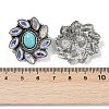 Alloy Synthetic Turquoise Stud Earrings EJEW-U053-02AS-5