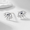 Elegant Minimalist S925 Sterling Silver Eye Stud Earrings MT5259-2-2