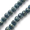 Electroplated Natural Lava Rock Beads Strands G-A251-D01-01A-2