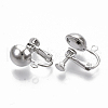Brass Screw On Clip Earring Converter KK-T051-43P-NF-2