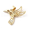 Rack Plating Brass Micro Pave Cubic Zirconia Pendants KK-E072-10G-2