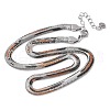 304 Stainless Steel Leopard Print Snake Chain Necklaces for Women NJEW-G164-01P-2