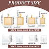Unicraftale DIY Blank Square Pendant Making Kit DIY-UN0005-44-3