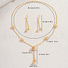 Middle Eastern Style Brass & Iron Lantern Tassel Necklaces & Earrings Set for Women CV0737-1-1