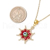 Glass Seed Beads & Handmade Evil Eye Lampwork Star Pendant Necklaces NJEW-MZ00098-05-3