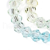 Gradient Color Baking Painted Glass Bead Strands DGLA-A039-T6mm-A012-3