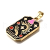 Tarot 304 Stainless Steel Enamel Pendants STAS-M119-09M-G-3