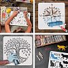 Plastic Drawing Painting Stencils Templates DIY-WH0172-664-4