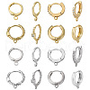  8 Pairs 8 Style Brass Hoop Earrings EJEW-PJ0001-05-1